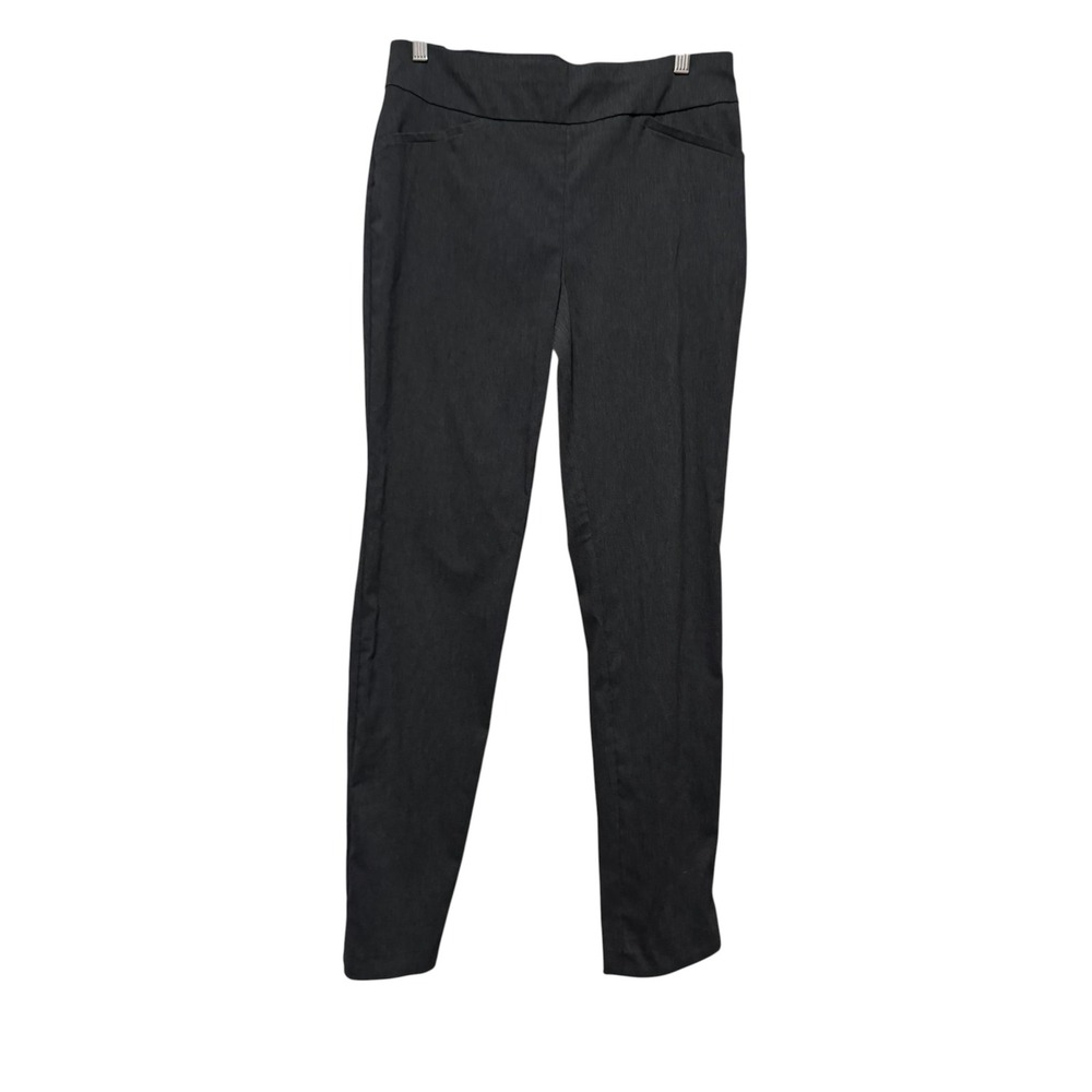 Chico's Trousers Women 0.5 Gray Excellent Slim Leg Pull On Stretch Pants